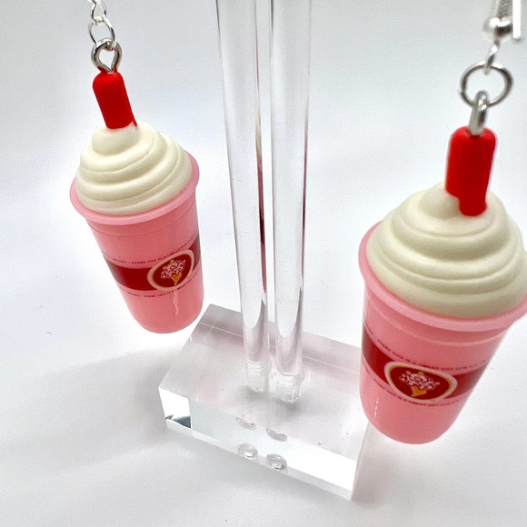 Milkshake Earrings - Coldstone Ice Cream Shake - Foodie Mini Brands Earrings - Picture 2 of 5